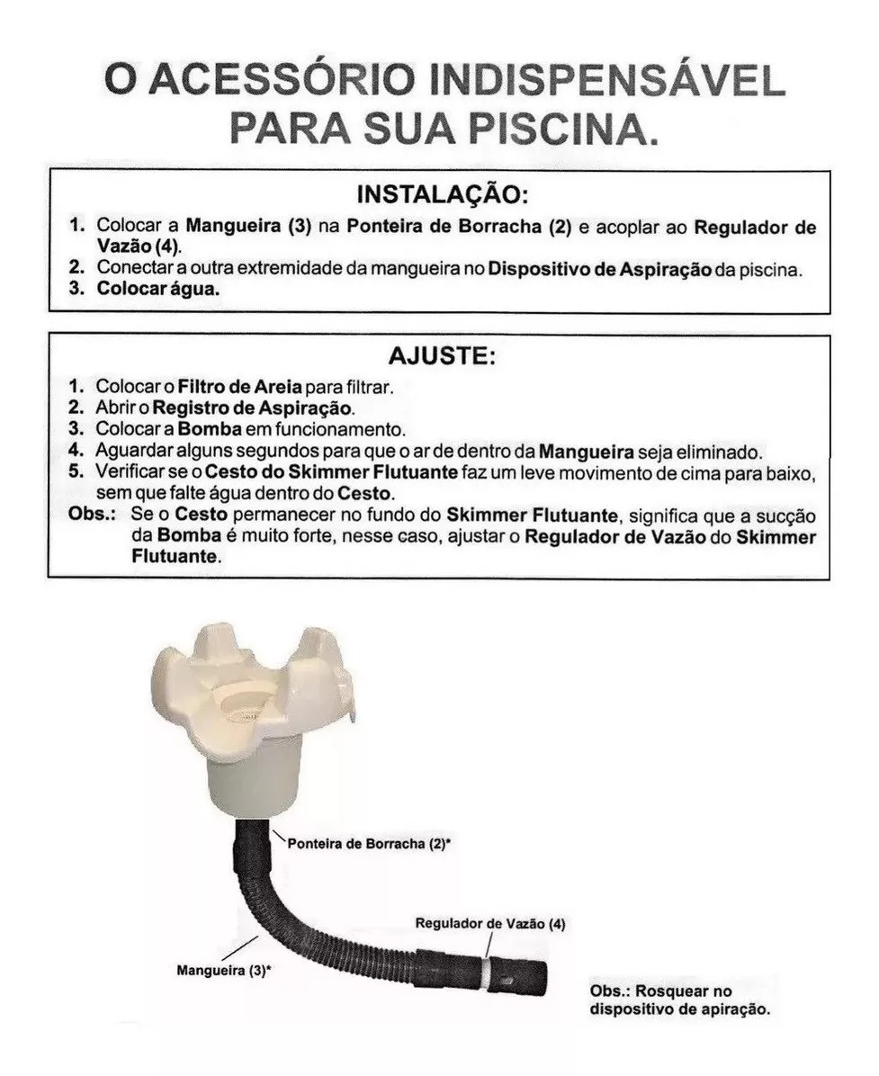 SKIMMER FLUTUANTE POOLTEC
